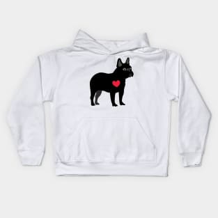 Black French Bulldog Kids Hoodie